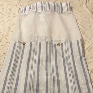 Mainstays Blue and White sheer Farmhouse Style  Shower Curtain